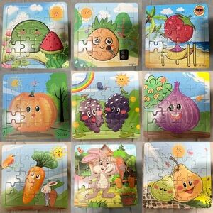 21 Children’s Cardboard Beginners Puzzles - 9 & 20 Pieces - EXCELLENT CONDITION